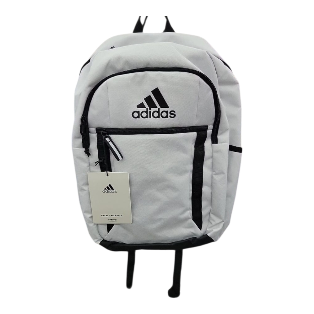 Adidas Excel 7 Backpack Mens Grey Laptop Sleeve LoadSpring Straps 19.5Lx17Wx6D